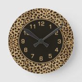 Leopard Spots Pattern Ronde Klok (Voorkant)