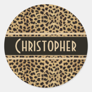 Leopard Spots Pattern Ronde Sticker