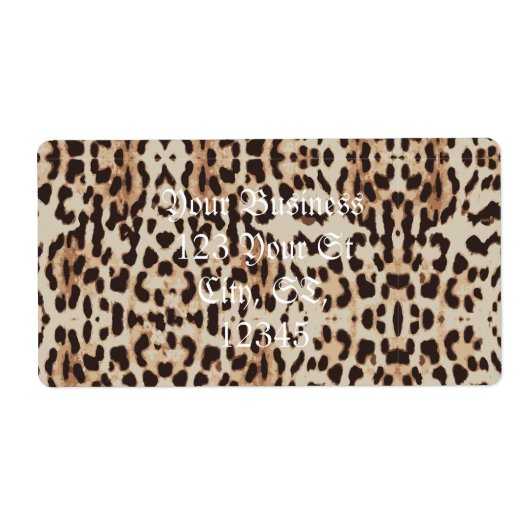 Leopard Spots Pattern Thunder_Cove Etiket (Voorkant)