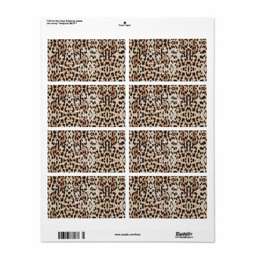 Leopard Spots Pattern Thunder_Cove Etiket (Full Sheet)