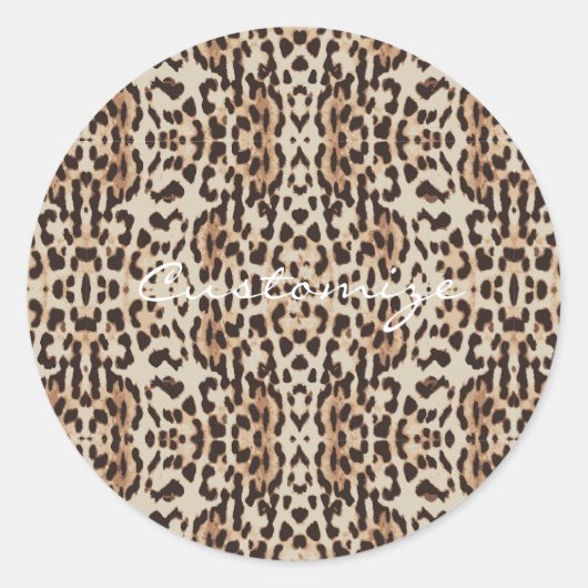 Leopard Spots Pattern Thunder_Cove Ronde Sticker (Voorkant)