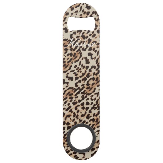 Leopard Spots Pattern Thunder_Cove Speed Flessenopener (Achterkant)
