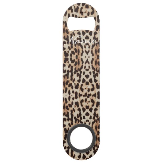 Leopard Spots Pattern Thunder_Cove Speed Flessenopener (Voorkant)