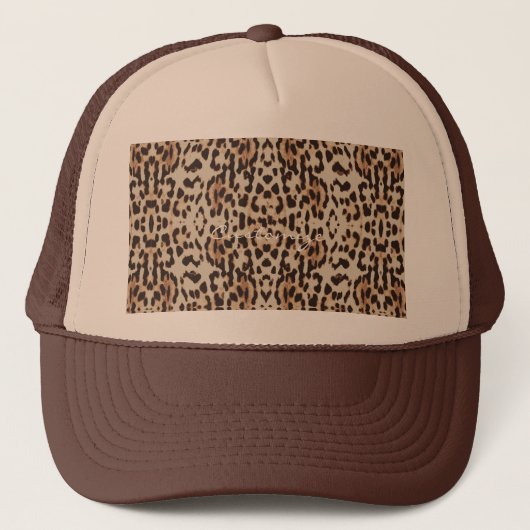 Leopard Spots Pattern Thunder_Cove Trucker Pet (Voorkant)