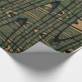 Leopard Spots Peacock Feathers Modern Geometric Cadeaupapier (Hoek)