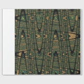 Leopard Spots Peacock Feathers Modern Geometric Cadeaupapier (Vlak)