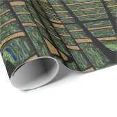 Leopard Spots Peacock Feathers Modern Geometric Cadeaupapier (Rol Hoek)