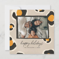 Leopard Spots Personalized Holiday Kaart