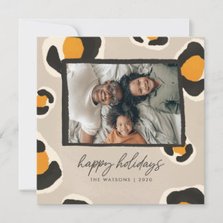 Leopard Spots Personalized Holiday Kaart