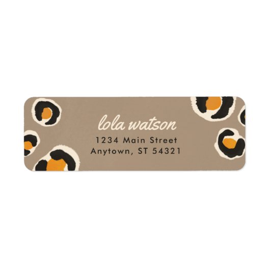 Leopard Spots Return Address Label (Voorkant)