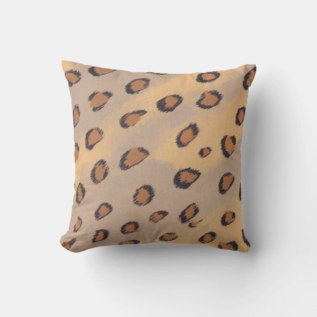 Leopard Spots Schilderen Aangepaste Kussens (Voorkant)