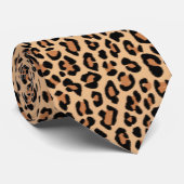 Leopard Spots Stylish Wild Cat Fur Stropdas (Opgerold)