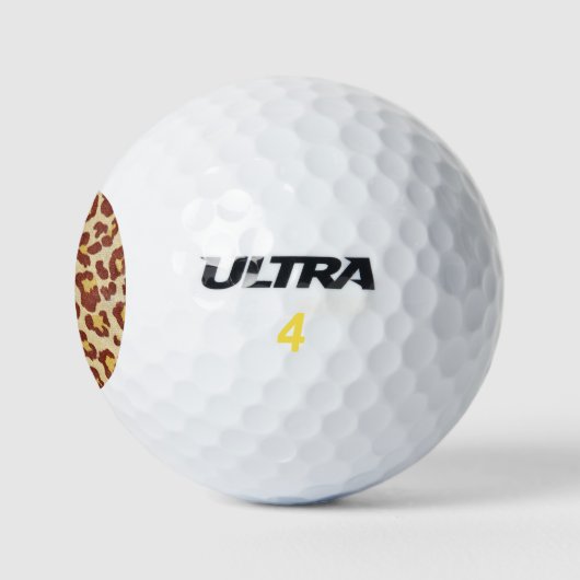 Leopard Spots Ultrasuede Kijk Golfballen (Logo)