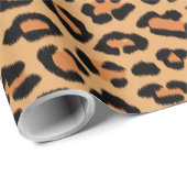 Leopard Spots Wild Cat Fur Pattern Cadeaupapier (Rol Hoek)