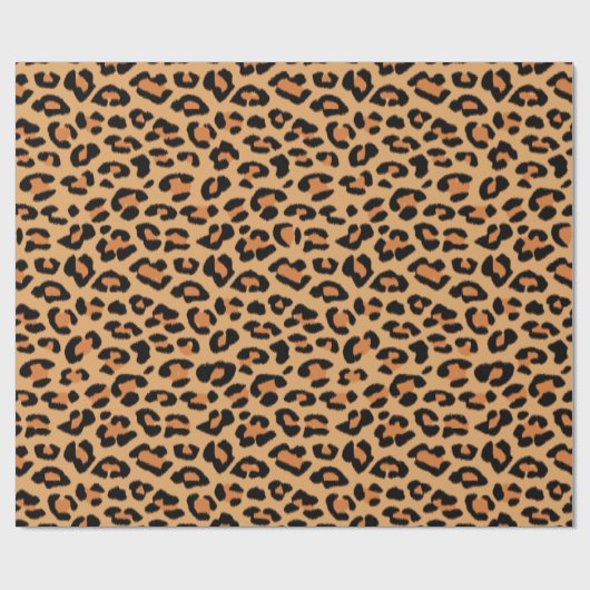 Leopard Spots Wild Cat Fur Pattern Cadeaupapier (Vlak)