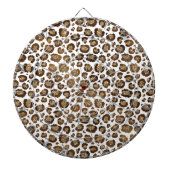 Leopard Spots Wilde Dieren Golden Glitter Safari Dartbord (Voorkant)