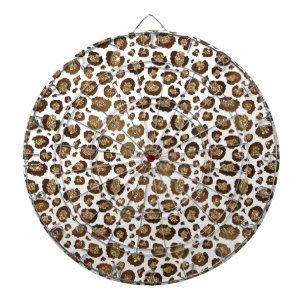 Leopard Spots Wilde Dieren Golden Glitter Safari Dartbord