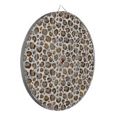 Leopard Spots Wilde Dieren Golden Glitter Safari Dartbord (Voorkant Links)