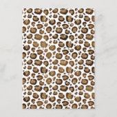 Leopard Spots Wilde Dieren Golden Glitter Safari Menu (Voorkant)