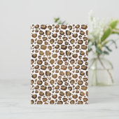 Leopard Spots Wilde Dieren Golden Glitter Safari Menu (Staand voorkant)