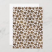 Leopard Spots Wilde Dieren Golden Glitter Safari Menu (Voorkant / Achterkant)