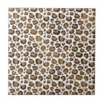 Leopard Spots Wilde Dieren Golden Glitter Safari Tegeltje<br><div class="desc">Een luipaard is een wilde kat,  die gemakkelijk herkenbaar is aan zijn karakteristieke jas die geel is met kleine donkere vlekken. In dit witte achtergrondontwerp,  staat de heldere gouden kleur van de vlekken uit met de zwarte of bruine kleur rond hen.</div>
