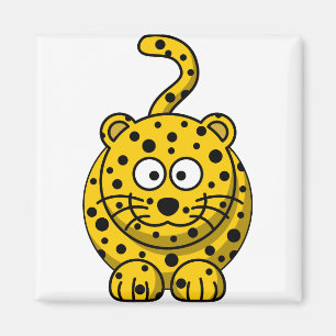 Leopard Spots Yellow Wildlife Safari Afrikaans Magneet