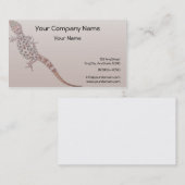 Leopard Spotted Gecko op de zand-achtergrond Visitekaartje (Voorkant / Achterkant)