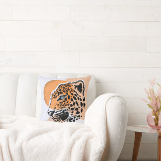 Leopard Square Sierkussen – moderne dierenprint