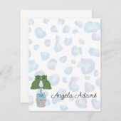 Leopard Staffordshire Dogs Topiary Note Kaart Notitiekaartje (Voorkant / Achterkant)