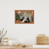 Leopard Stalking Closeup Fotografie Poster (Keuken)