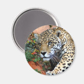 Leopard Stalking Macro Magneet (Voorkant / Achterkant)