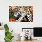 Leopard Stalking Macro Poster (Thuiskantoor)