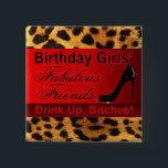 Leopard Stiletto Fabulous Friends Birthday Girl Vierkante Button 5,1 Cm<br><div class="desc">Prachtige luipaard vierkant-vormige speld! Geef er een aan al je boeien om op het feest te draag! KRIJG UW PARTIJ AAN met deze veelzijdige, glamallige "Zebra Leopard Stiletto"knoopspelden voor OM HET EVEN WELKE verjaardag viering. Deze kikkervis is geschikt voor verschillende speciale gelegenheden: Dag, Meisjes Night Out, Vrijgezellenfeesten, Bachelorette Party &...</div>