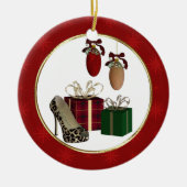 Leopard Stiletto Gifts Personalized Ornament (Voorkant)