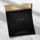 Leopard Striped Dark Damask Gold Border Salon Spa Flyer