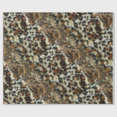 Leopard Style Brown Black Square Patroon Cadeaupapier (Vlak)