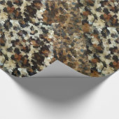 Leopard Style Brown Black Square Patroon Cadeaupapier (Hoek)