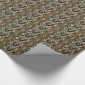 Leopard Style Brown Black Square Patroon Cadeaupapier (Hoek)