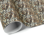 Leopard Style Brown Black Square Patroon Cadeaupapier (Rol Hoek)