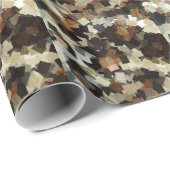 Leopard Style Brown Black Square Patroon Cadeaupapier (Rol Hoek)