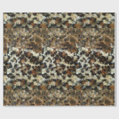 Leopard Style Brown Black Square Patroon Cadeaupapier (Vlak)