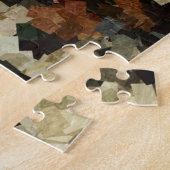 Leopard Style Brown Black Square Patroon Legpuzzel (Zijkant)