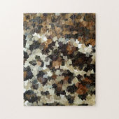 Leopard Style Brown Black Square Patroon Legpuzzel (Verticaal)