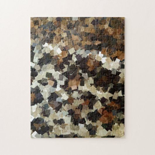 Leopard Style Brown Black Square Patroon Legpuzzel (Verticaal)