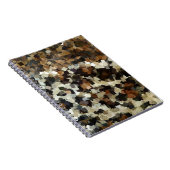Leopard Style Brown Black Square Patroon Notitieboek (Rechterzijde)
