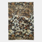 Leopard Style Brown Black Square Patroon Theedoek (Verticaal)