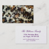 Leopard Style Brown Black Square Patroon Visitekaartje (Voorkant / Achterkant)