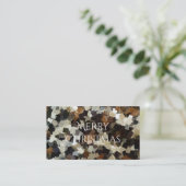 Leopard Style Brown Black Square Patroon Visitekaartje (Staand voorkant)
