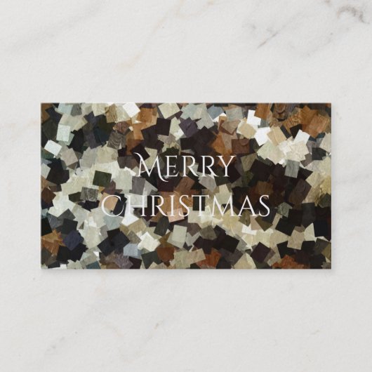 Leopard Style Brown Black Square Patroon Visitekaartje (Voorkant)